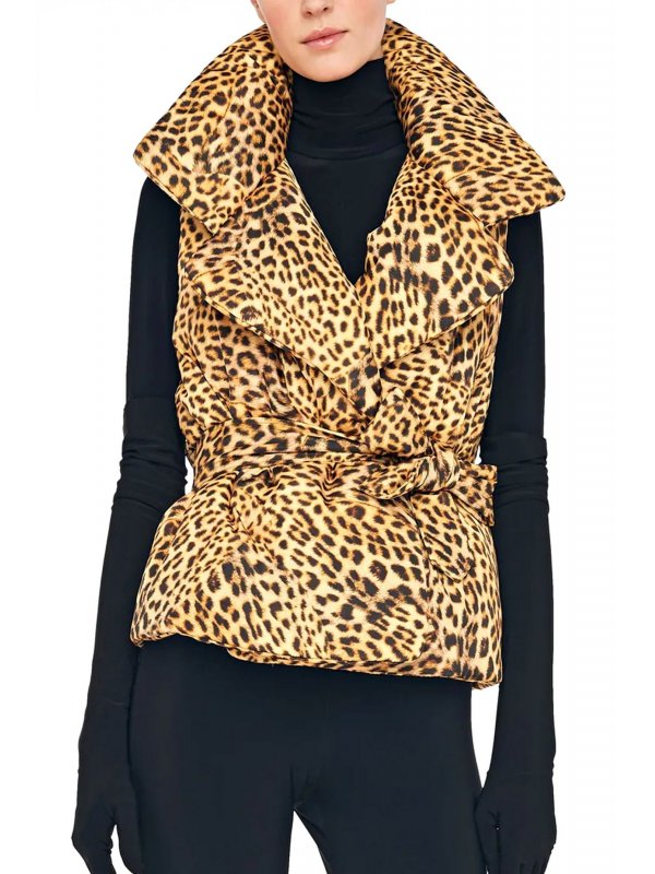 NORMA KAMALI ΓΙΛΕΚΟ ΑΜΑΝΙΚΟ SLEEPING BAG VEST ΛΕΟΠΑΡ