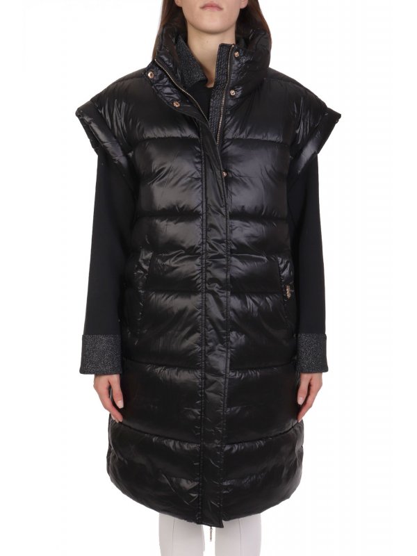 LIU-JO ΠΑΛΤΟ / ΓΙΛΕΚΟ ΦΟΥΣΚΩΤΟ ΜΑΥΡΟ