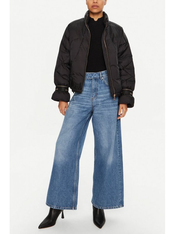 LIU-JO ΜΠΟΥΦΑΝ ΦΟΥΣΚΩΤΟ ΛΑΣΤΙΧΟ ΜΑΝΙΚΙΑ ΜΑΥΡΟ