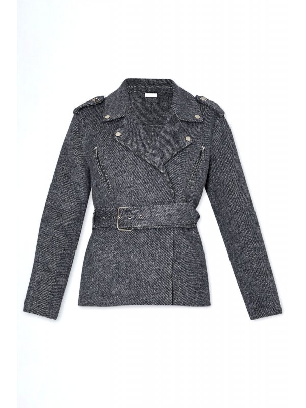 LIU-JO JACKET ΣΤΑΥΡΩΤΟ ΖΩΝΗ ΓΚΡΙ