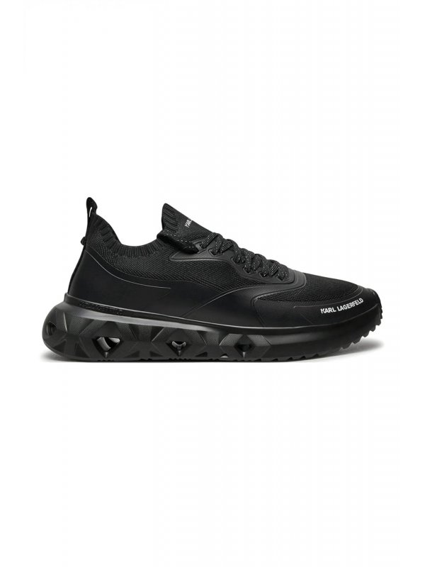 KARL LAGERFELD ΠΑΠΟΥΤΣΙΑ SNEAKERS Κ/KITE RUN KNIT SOCK ΜΑΥΡΟ