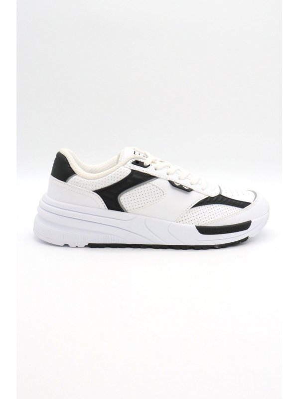 ARMANI 7 ΠΑΠΟΥΤΣΙΑ SNEAKERS LOGO ΛΕΥΚΟ-ΜΑΥΡΟ