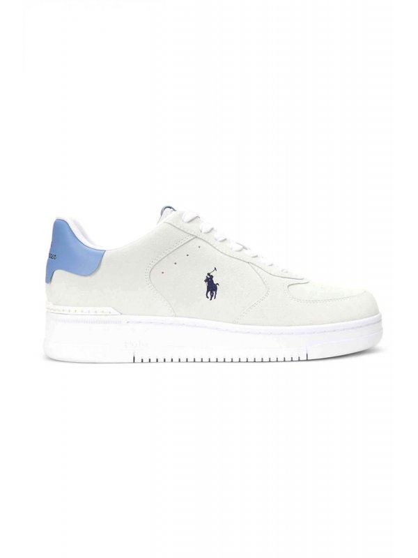 RALPH LAUREN ΠΑΠΟΥΤΣΙΑ SNEAKERS MASTERS-CRT-SK-LTL ΛΕΥΚΟ-ΜΠΛΕ