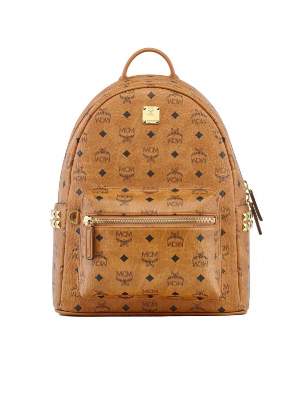 MCM ΤΣΑΝΤΑ BACKPACK STARK BASIC SMD COGNAC VIS R ΚΟΝΙΑΚ