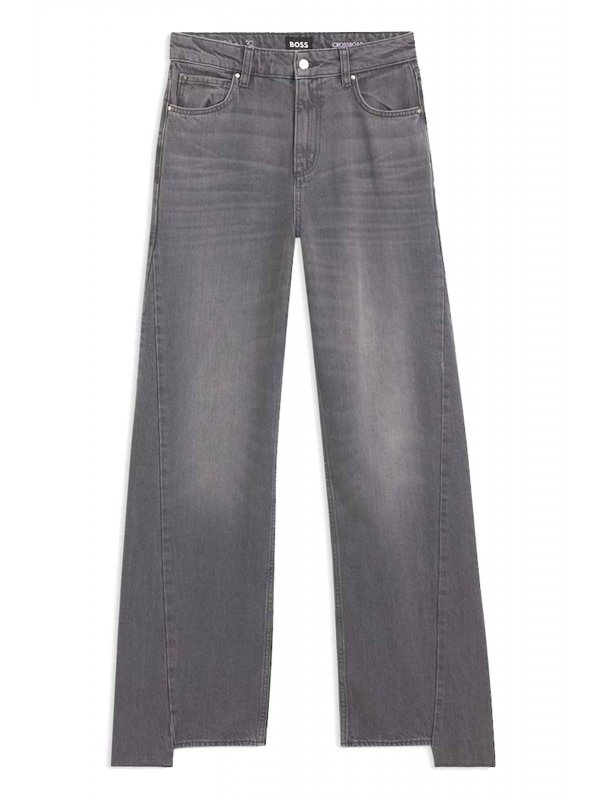 BOSS ΠΑΝΤΕΛΟΝΙ JEANS CROSSROAD-BF ΑΣΣΥΜΕΤΡΟ ΚΑΤΩ ΓΚΡΙ