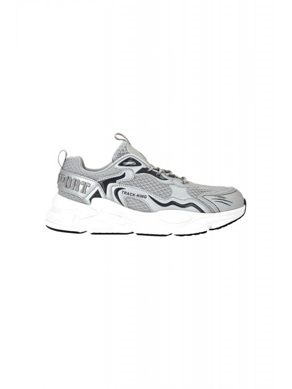 PLEIN SPORT ΠΑΠΟΥΤΣΙΑ SNEAKERS TRACK-KING ΑΣΗΜΙ-ΛΕΥΚΟ