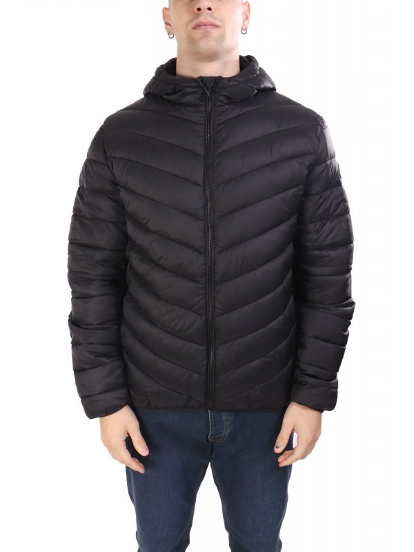 U.S.POLO ASSN ΜΠΟΥΦΑΝ PUFFER HOODIE JEBS LOGO ΜΑΥΡΟ
