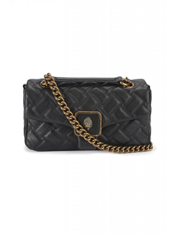 KURT GEIGER ΤΣΑΝΤΑ CROSSBODY/ΩΜΟΥ PIMLICO BAG KAΠΙΤΟΜΕ ΑΛΥΣΙΔΑ LOGO ΜΑΥΡΟ