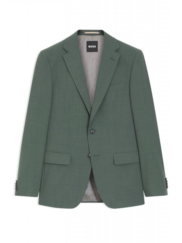 BOSS ΣΑΚΑΚΙ ΚΟΥΣΤΟΥΜΙΟΥ H-HUTSON-251 SLIM FIT BI-STRETCH WASHABLE EASY CARE ΠΡΑΣΙΝΟ