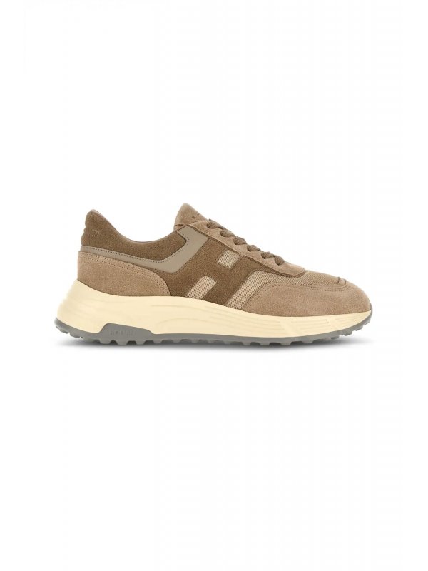 HOGAN ΠΑΠΟΥΤΣΙΑ SNEAKERS HYPERLIGHT ALLAC NUOVA ΔΕΡΜΑ ΜΠΕΖ