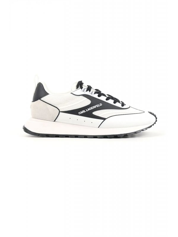 KARL LAGERFELD ΠΑΠΟΥΤΣΙΑ SNEAKERS KAIRO VINYL MIX LO ΛΕΥΚΟ-ΜΑΥΡΟ