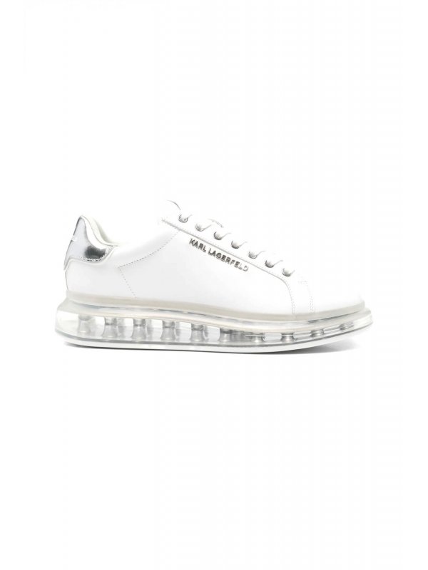 KARL LAGERFELD ΠΑΠΟΥΤΣΙΑ SNEAKERS KAPRI KUSHION LO LACE LTR ΛΕΥΚΟ