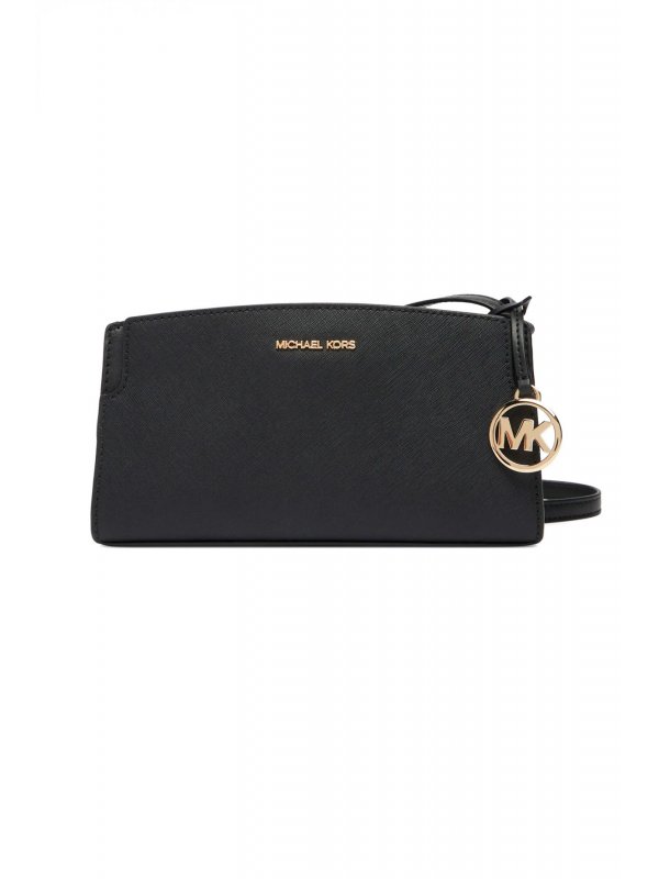 MICHAEL KORS ΤΣΑΝΤΑΚΙ CROSSBODY/ΩΜΟΥ BECCA ΜΕΤΑΛΛΙΚΟ LOGO MAYΡΟ