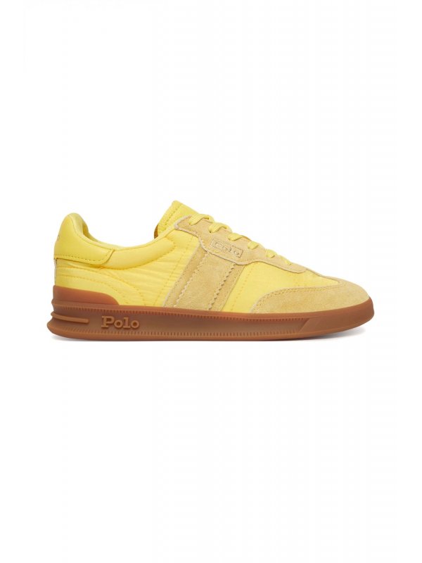 RALPH LAUREN  ΠΑΠΟΥΤΣΙΑ SNEAKERS HTR-AERA-SK-LTL-ΚΙΤΡΙΝΟ