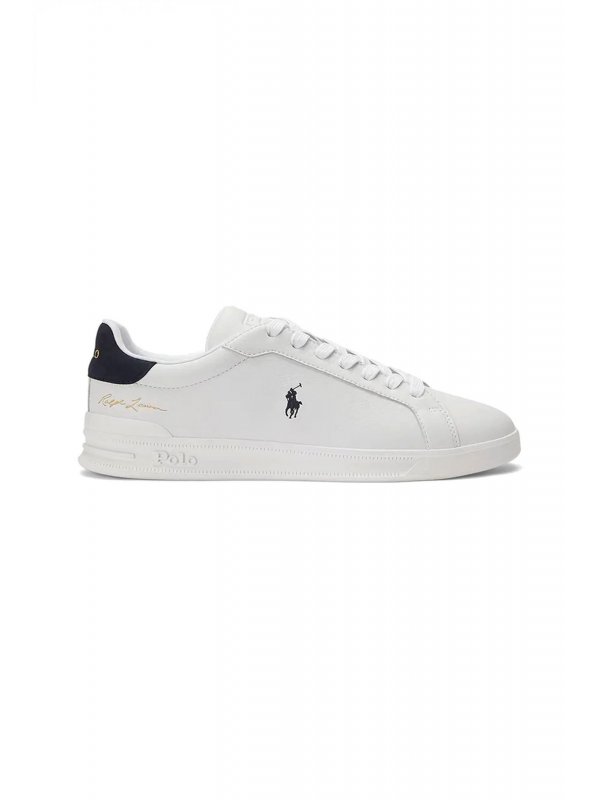 RALPH LAUREN ΠΑΠΟΥΤΣΙΑ SNEAKERS HRT CRT II-SK-LTL ΛΕΥΚΟ-ΜΠΛΕ