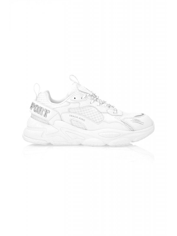 PLEIN SPORT ΠΑΠΟΥΤΣΙΑ SNEAKERS RUNNER TRACK-KING CORE//GEN.X.05 LOGO ΛΕΥΚΟ