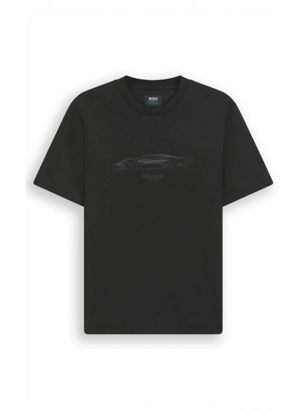 BOSS T-SHIRT C-Taut 181_AM ΜΑΥΡΟ