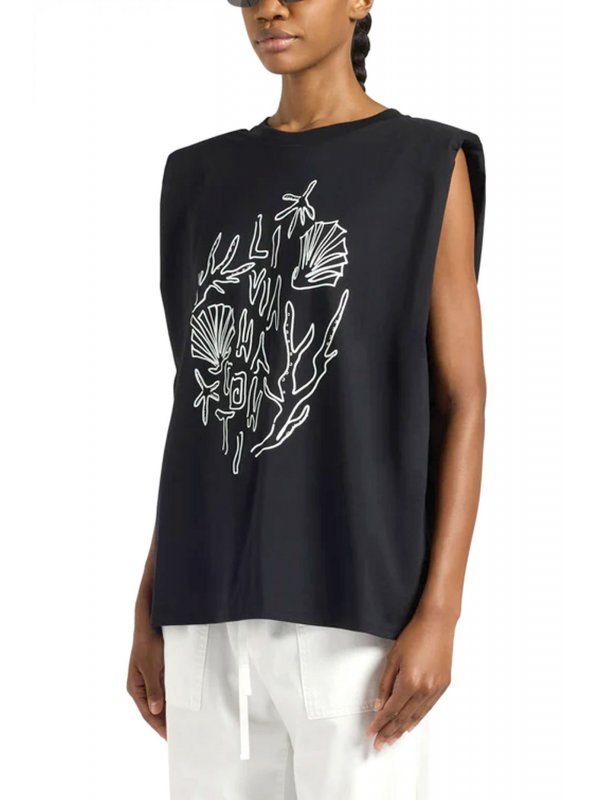 LIVIANA CONTI TANK TOP KAYLA LOGO ΜΑΥΡΟ