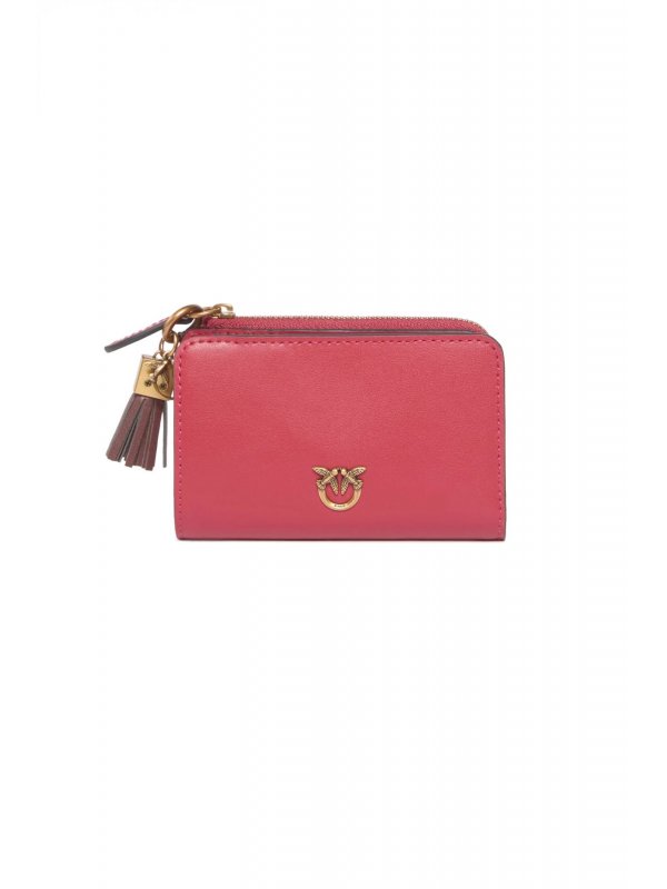 PINKO ΠΟΡΤΟΦΟΛΙ MINI WALLET + CHARM ΚΟΚΚΙΝΟ