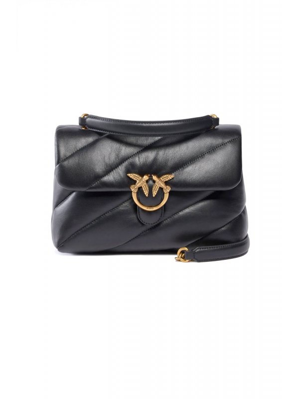 PINKO ΤΣΑΝΤΑ  LOVE PUFF CLASSIC SMALL B. SHEEP NAPPA ΜΑΥΡΟ