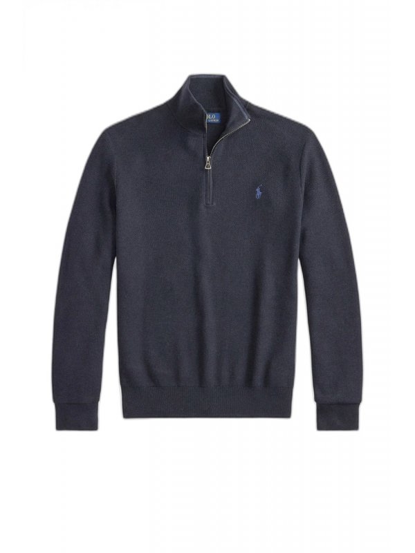 RALPH LAUREN  ΦΟΥΤΕΡ HALFZIP LOGO ΜΠΛΕ