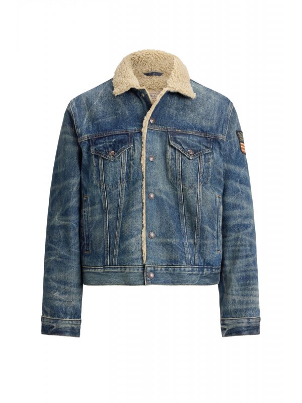 RALPH LAUREN ΜΠΟΥΦΑΝ JEANS TRUCKER JACKET ΜΠΛΕ