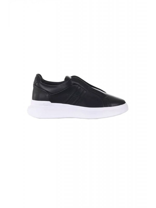 HOGAN ΠΑΠΟΥΤΣΙΑ SNEAKERS H580 SLIP ON H ΜΑΥΡΟ