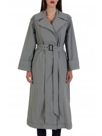 NORMA KAMALI ΠΑΛΤΟ OVERSIZED SINGLE BREASTED ΓΚΡΙ - Image 9