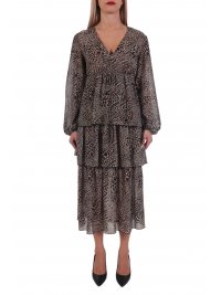 RELISH ΦΟΡΕΜΑ MIDI MIRIADER ΑΣΥΜΜΕΤΡΟ ΕΝΑΣ ΩΜΟΣ ΒΟΛΑΝ ΕΚΡΟΥ - Image 8