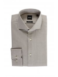 BOSS  BOSS ΠΟΥΚΑΜΙΣΟ ΜΙΚΡΟΣΧΕΔΙΟ REGULAR FIT H-JOE-SPRESD-C1-222 XAKI