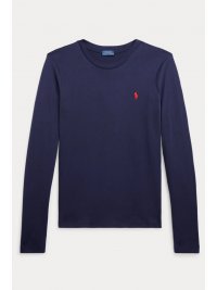 RALPH LAUREN RALPH LAUREN T-SHIRT LSL BSR NAVY ΜΠΛΕ