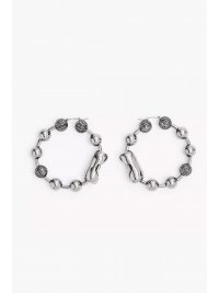 MARC JACOBS MARC JACOBS ΣΚΟΥΛΑΡΙΚΙΑ MONOGRAM BALL CHAIN HOOP LOGO ΑΣΗΜΙ