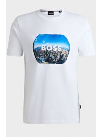 BOSS  BOSS T-SHIRT JERSEY TIBURT 511 ΛΕΥΚΟ