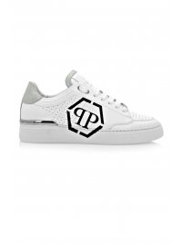 PHILIPP PLEIN PHILIPP PLEIN ΠΑΠΟΥΤΣΙΑ SNEAKERS LOGO HEXAGON ΛΕΥΚΟ