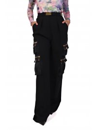 ELISABETTA FRANCHI ΠΑΝΤΕΛΟΝΙ CARGO JEANS ΧΡΥΣΕΣ ΛΕΠΤΟΜΕΡΕΙΕΣ ANOIXTO ΜΠΛΕ - Image 7