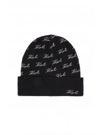 KARL LAGERFELD KARL LAGERFELD ΣΚΟΥΦΟΣ K/SIGNATURE RHNSTN ΜΑΥΡΟ