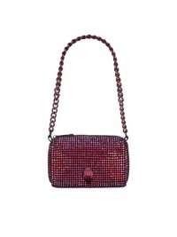 KURT GEIGER KURT GEIGER ΤΣΑΝΤΑKI ΩΜΟΥ PARTY POUCHETTE AΛΥΣΙΔΑ ΜΕΤΑΛΛΙΚΑ ΣΤΡΑΣ LOGO ΠΟΛΥΧΡΩΜΟ