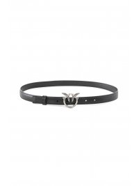 PINKO PINKO ΖΩΝΗ LOVE BERRY H2 BELT  ΑΓΚΡΑΦΑ ΑΣΗΜΙ-ΜΑΥΡΟ