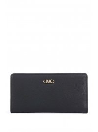 MICHAEL KORS MICHAEL KORS ΠΟΡΤΟΦΟΛΙ LG SLIM SNAP ΜΕΤΑΛΛΙΚΟ LOGO MAYΡΟ
