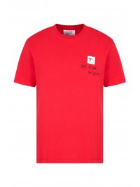 ARMANI 7 ARMANI 7 T-SHIRT LOGO HEART ΚΟΚΚΙΝΟ