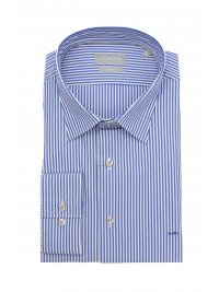 MICHAEL KORS MICHAEL KORS ΠΟΥΚΑΜΙΣΟ ΡΙΓΕ SLIM FIT PERFORMANCE DOBBY ΜΠΛΕ-ΛΕΥΚΟ