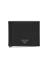 EMPORIO ARMANI EMPORIO ARMANI ΠΟΡΤΟΦΟΛΙ LOGO ΜΑΥΡΟ