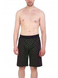 KARL LAGERFELD KARL LAGERFELD ΜΑΓΙΩ SHORTS ALL OVER LOGO MULTI ΜΑΥΡΟ
