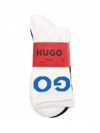 HUGO HUGO ΚΑΛΤΣΕΣ 3P QQS ICONC CC LOGO ΛΕΥΚΟ-ΜΑΥΡΟ