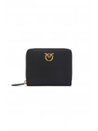 PINKO PINKO ΠΟΡΤΟΦΟΛΙ TAYLOR ZIP AROUND VITELLO SETA ΜΑΥΡΟ