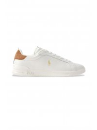 RALPH LAUREN RALPH LAUREN ΠΑΠΟΥΤΣΙΑ SNEAKERS HRT-CRT-RIB-SK-LTL ΛΕΥΚΟ-ΤΑΜΠΑ