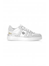 PHILIPP PLEIN PHILIPP PLEIN ΠΑΠΟΥΤΣΙΑ SNEAKERS NUBUCK LOW TOP SNEAKERS COCCO ΛΕΥΚΟ