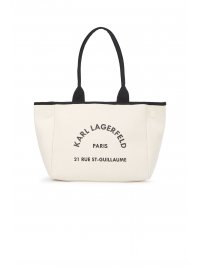 KARL LAGERFELD KARL LAGERFELD ΤΣΑΝΤΑ ΩΜΟΥ K/RSG CONVERTIBLE TRAPEZE TOTE LOGO ΕΚΡΟΥ 