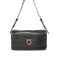 PINKO PINKO ΤΣΑΝΤΑ CLICK SOFT BAGUETTE HANDLE CLASSIC ΜΑΥΡΟ