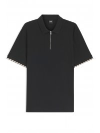 BOSS  BOSS POLO HALFZIP C-PEI 04 ΜΑΥΡΟ